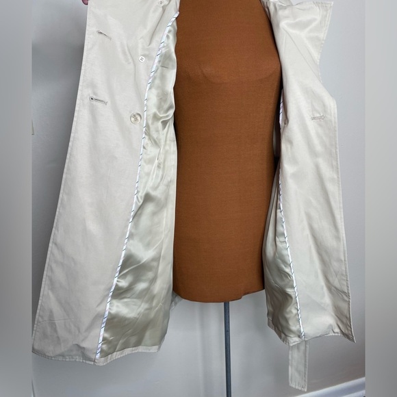 NWT Kenneth Cole Reaction Tan Khaki Belted Trench Coat Size Medium - Picture 5 of 9